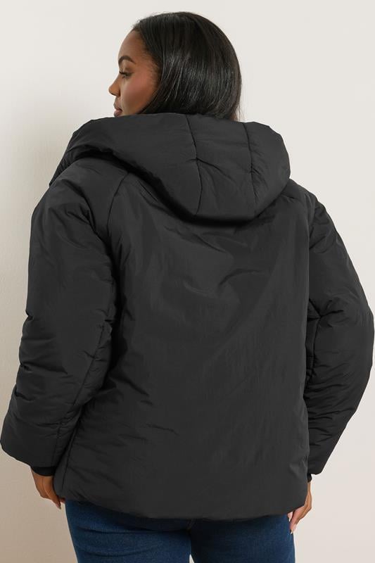 YOURS Plus Size Black Padded Coat | Yours Clothing 2
