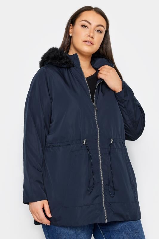 LTS Tall Women's Dark Navy Blue Maxi Formal Coat
