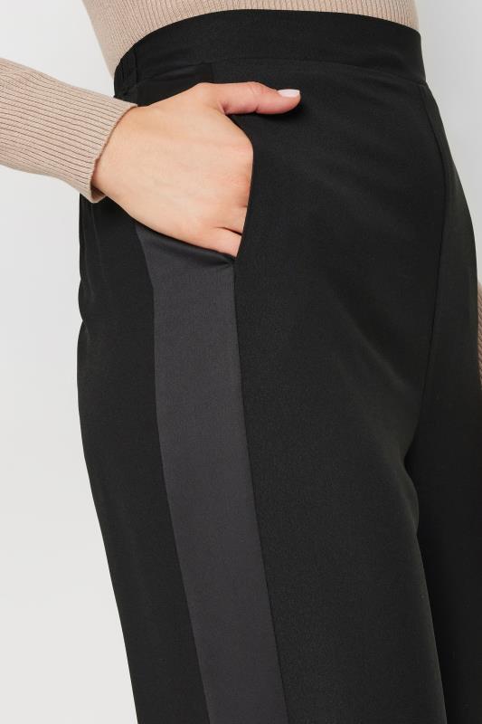 LTS Tall Black Satin Side Stripe Trousers | Long Tall Sally 4