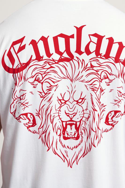 BadRhino Big & Tall White England T-Shirt | BadRhino 5