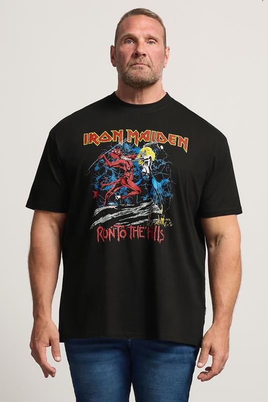 BadRhino Big & Tall Black Iron Maiden Graphic Short Sleeve T-Shirt
