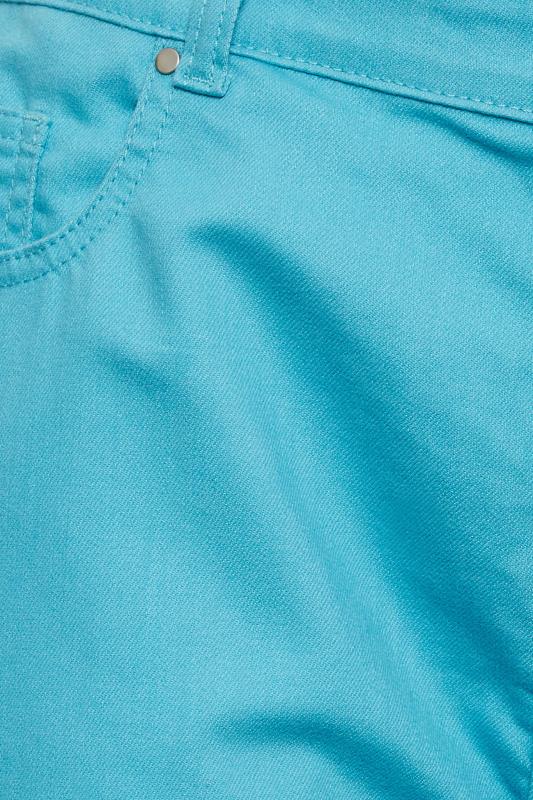 YOURS Plus Size Aqua Blue MOM Denim Shorts | Yours Clothing 5