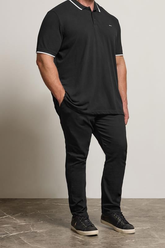 BadRhino Big & Tall Black Stretch Chinos