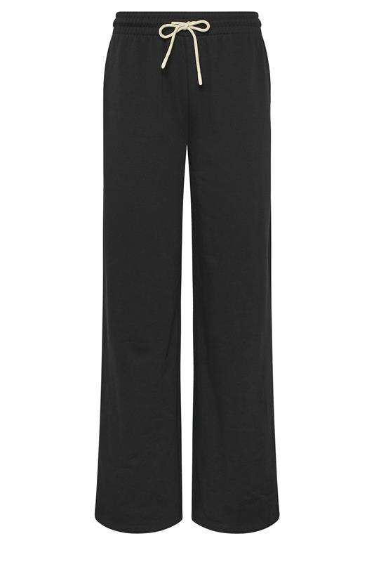 LTS Tall Black Pipe Detail Wide Leg Joggers | Long Tall Sally 6