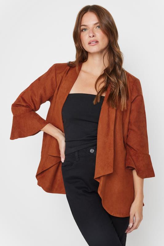 M&Co Brown Suedette Waterfall Jacket | M&Co 2