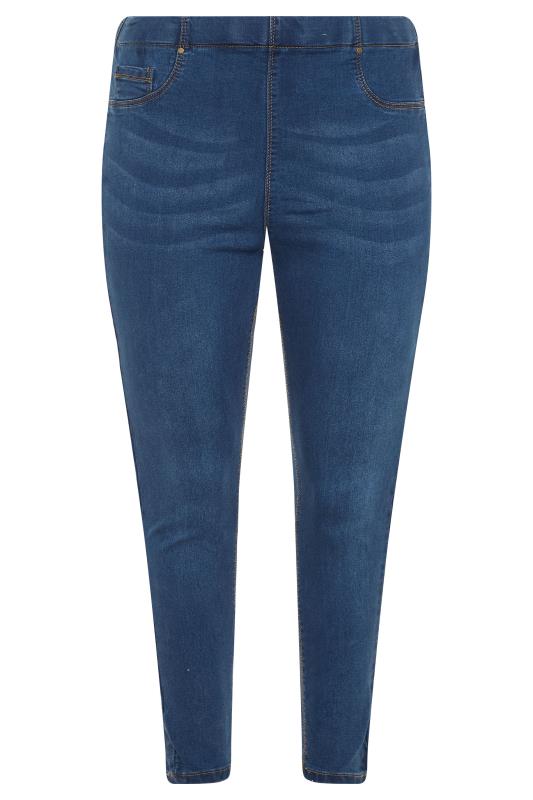 YOURS FOR GOOD Mid Blue Pull On JENNY Jeggings | Yours Clothing 6