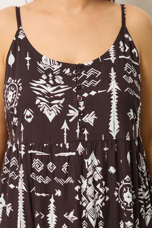 YOURS Plus Size Brown Tiered Maxi Dress | Yours Clothing 4