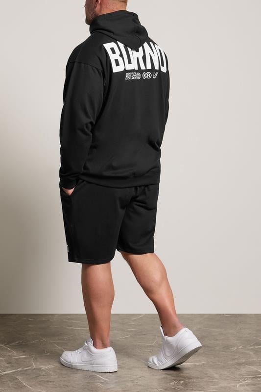BDRNO Big & Tall Black Logo Jogger Shorts | BadRhino 2
