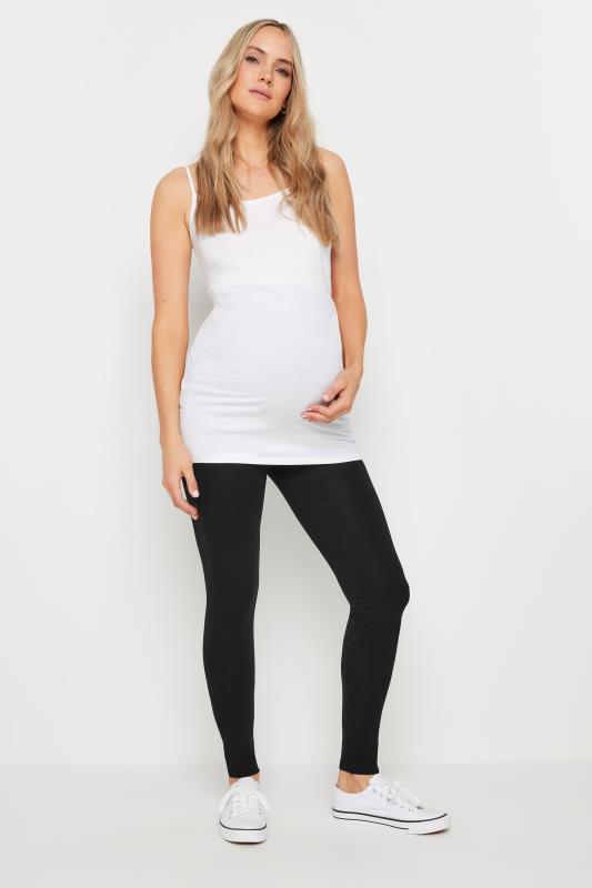 LTS Tall Black Maternity Premium Cotton Leggings | Long Tall Sally 2