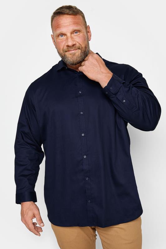 JACK & JONES Big & Tall Navy Blue Shirt