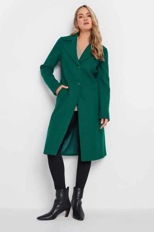 LTS Tall Green Single Breasted Formal Coat | Long Tall Sally 1