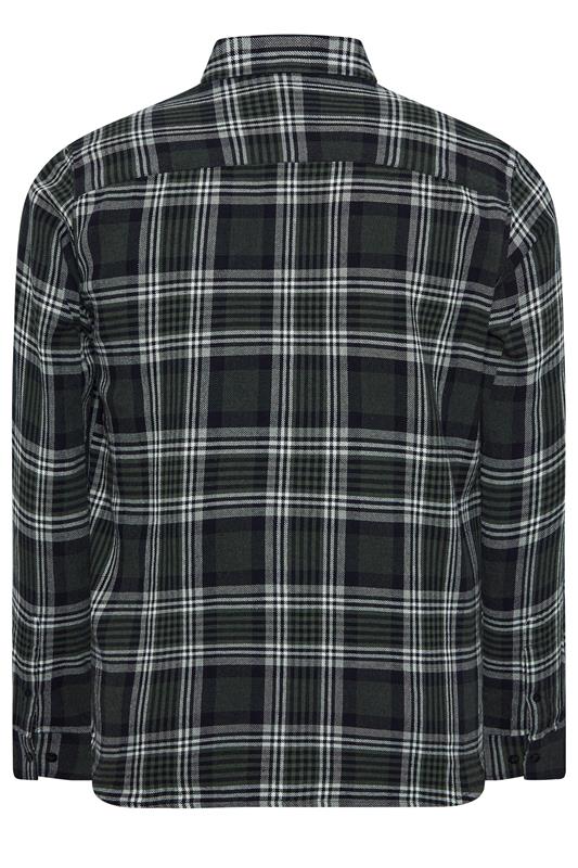 BadRhino Big & Tall Green Check Long Sleeve Shirt | BadRhino 6