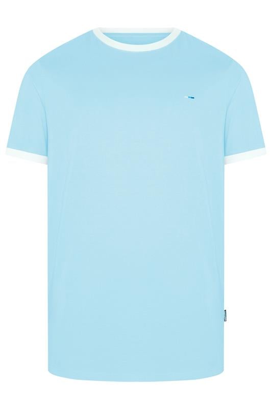 BadRhino Big & Tall Light Blue Extra Long Ringer T-Shirt | BadRhino 5