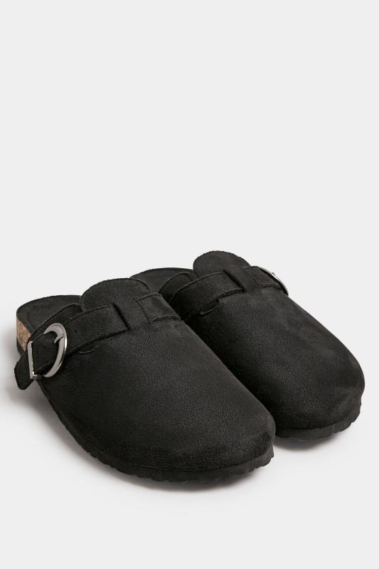 LTS Black Faux Suede Clogs In Standard Fit | Long Tall Sally  2