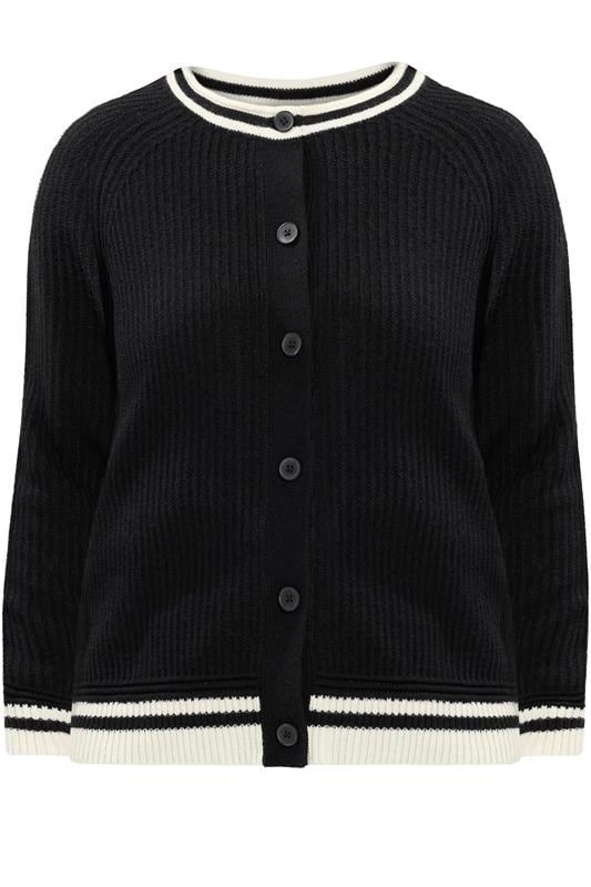 YOURS Plus Size Black Long Sleeve Knitted Cardigan | Yours Clothing 5