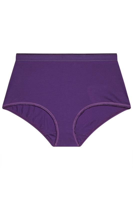 YOURSET 5 PACK Plus Size Purple Floral Full Briefs | Yours Clothing 8