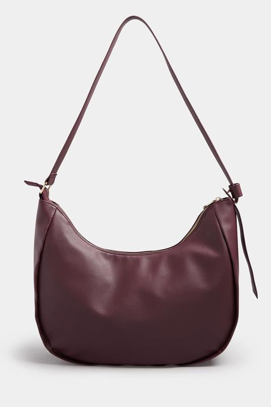  Yours Burgundy Red Faux Leather Slouched Shoulder Bag