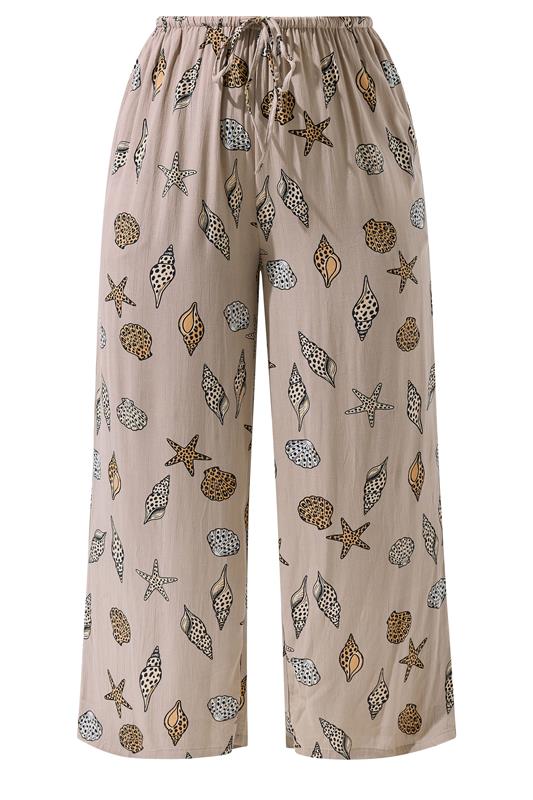 LIMITED COLLECTION Plus Size Natural Brown Leopard Shell Trousers | Yours Clothing 5