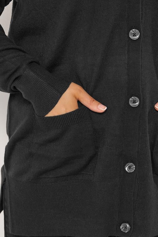 YOURS Plus Size Black Boyfriend Button Through Cardigan | Yours Clothing 5