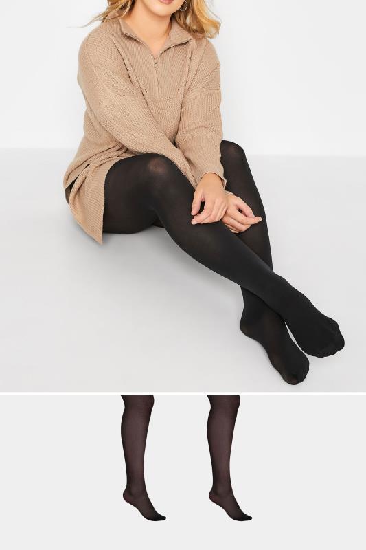Plus Size  Yours 2 PACK Black 70 Denier Tights