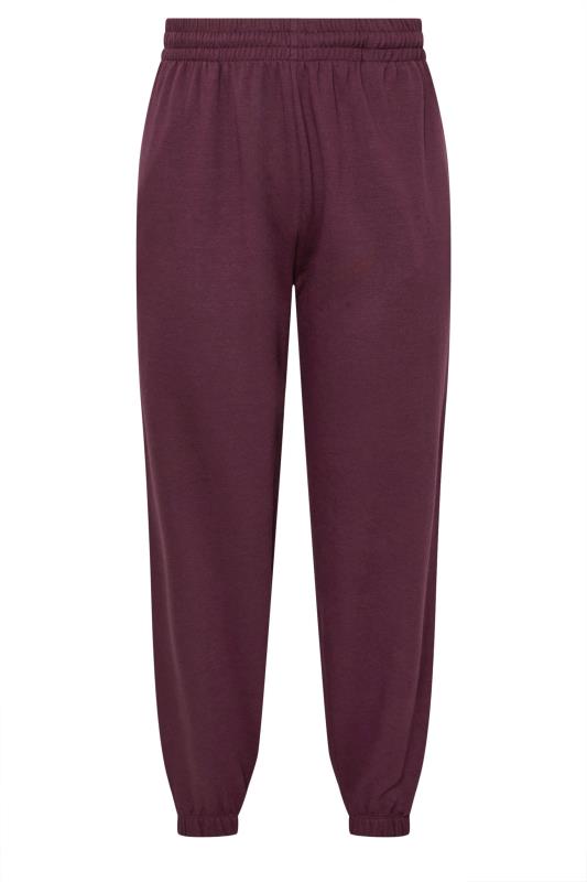 YOURS Plus Size Burgundy Red Cuffed Joggers | Yours Clothing 5