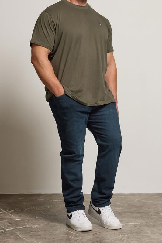 BadRhino Big & Tall Ink Blue Straight Leg Stretch Jeans