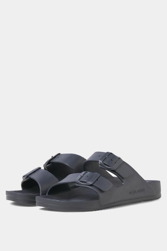 JACK & JONES Big & Tall Navy Blue Double Strap Sandals | BadRhino 2