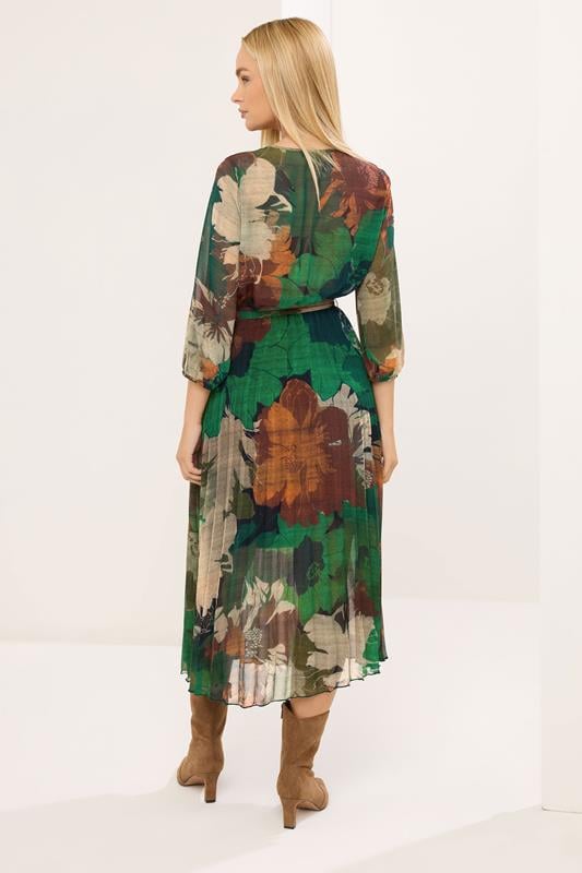 STAR Green Abstract Pleated Dress | StarByJM 2
