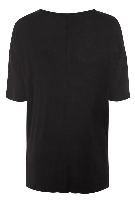 Plus Size Black Oversized T-Shirt | Yours Clothing 3