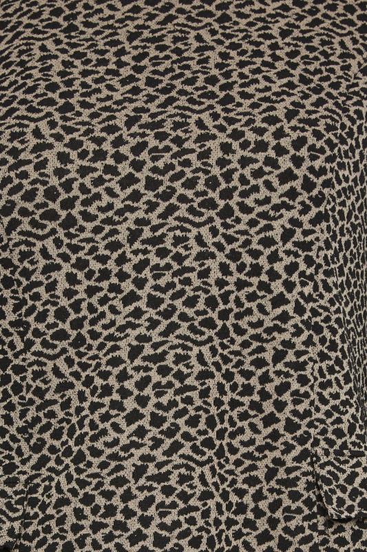 M&Co Petite Neutral Brown Animal Print Shift Dress | M&Co 5