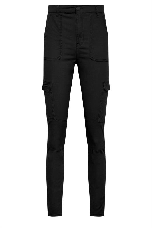 LTS Tall Black Cargo Skinny Jeans | Long Tall Sally  6