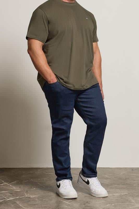 BadRhino Big & Tall Indigo Blue Straight Leg Stretch Jeans