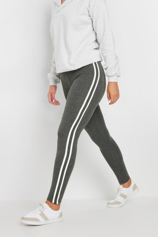 LTS Tall Charcoal Grey Stripe Leggings | Long Tall Sally 2