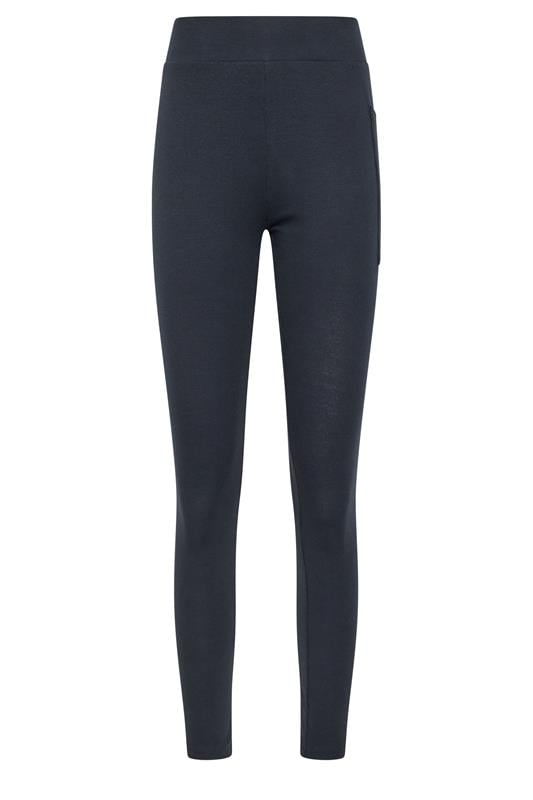 LTS Tall Women's Navy Blue Ribbed Pocket Leggings | Long Tall Sally 5