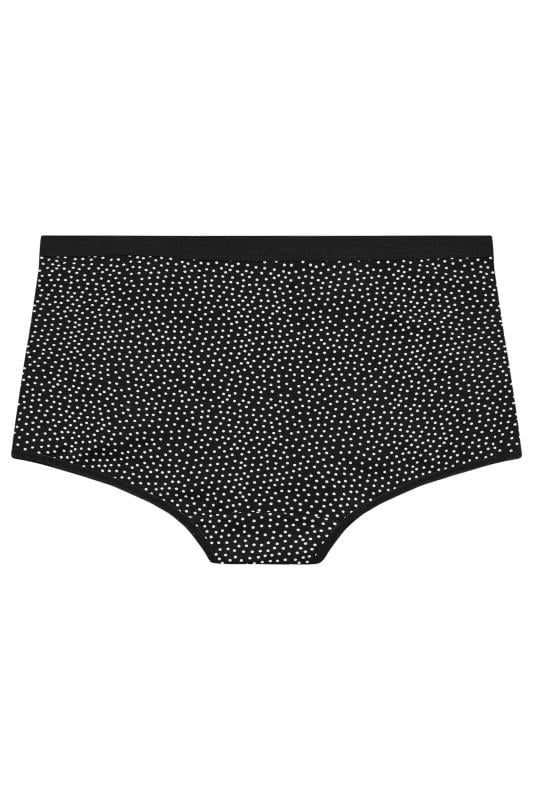 YOURS 4 PACK Plus Size Black Spot Print Cotton Stretch Shorts | Yours Clothing 7