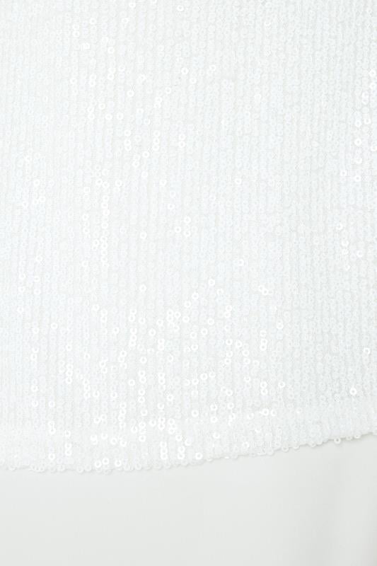 M&Co White Sequin Tie Back Top | M&Co 5