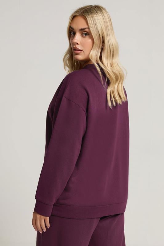 YOURS Plus Size Burgundy Red Button Cardigan | Yours Clothing 2