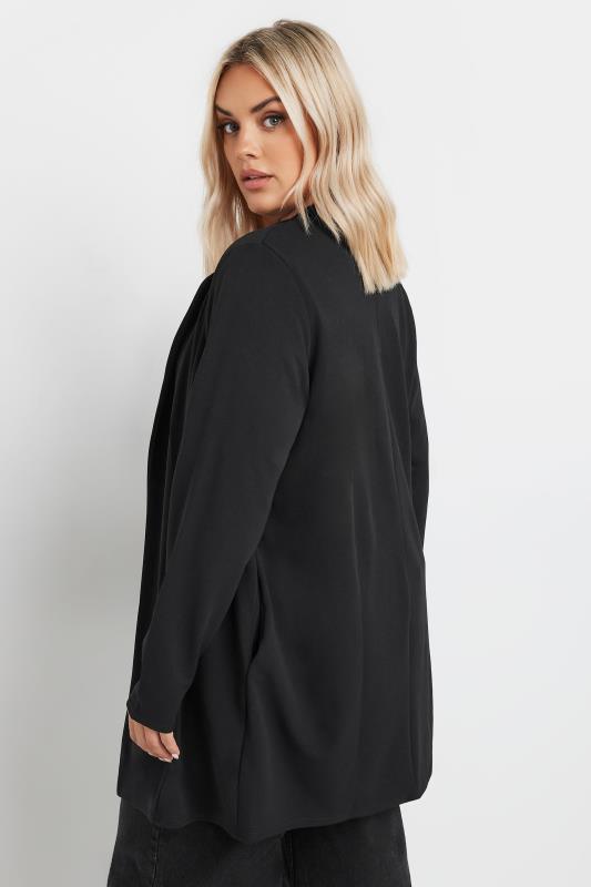 YOURS Curve Plus Size Black Longline Blazer | Yours Clothing 3