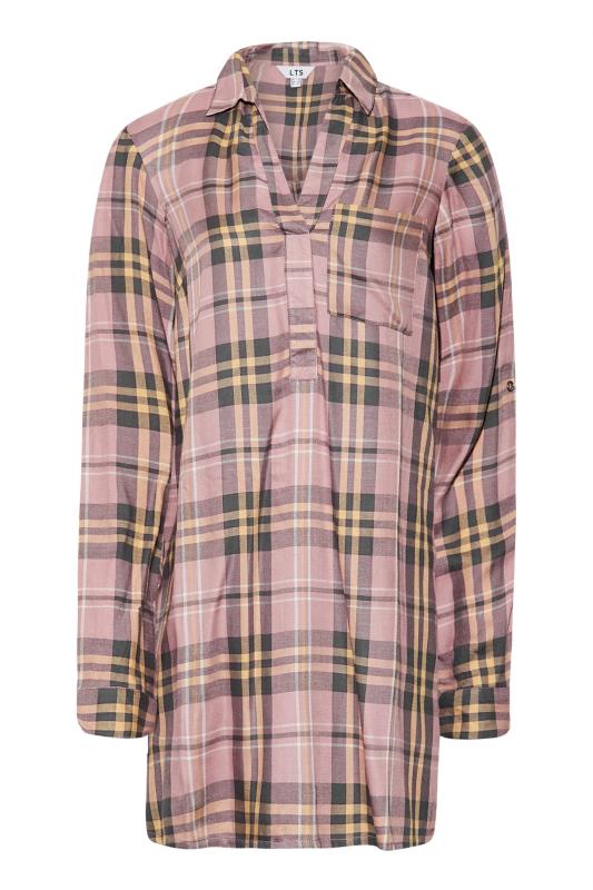 Tall Women's LTS Pink Check Overhead Shirt | Long Tall Sally 6