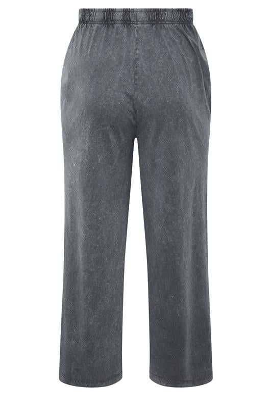 LIMITED COLLECTION Plus Size Grey Acid Wash Wide Leg Trousers | Yours Clothing 6