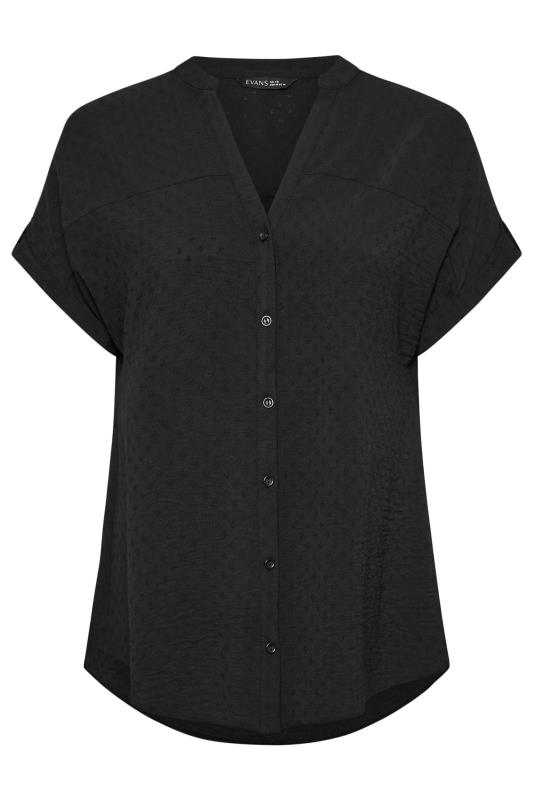 EVANS Plus Size Black Short Sleeve Blouse | Evans 5