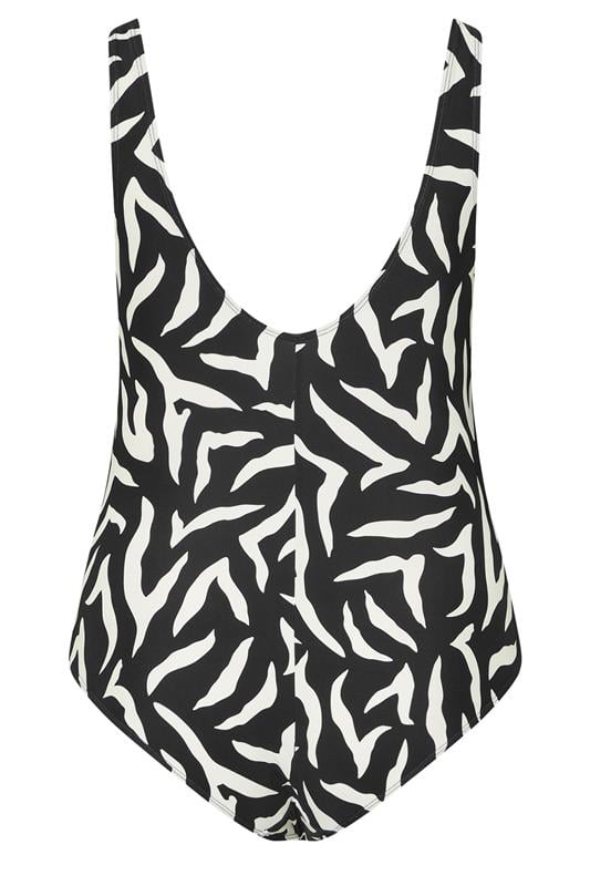 YOURS Plus Size Black Zebra Print Premium Swimsuit | Yours Clothing 8