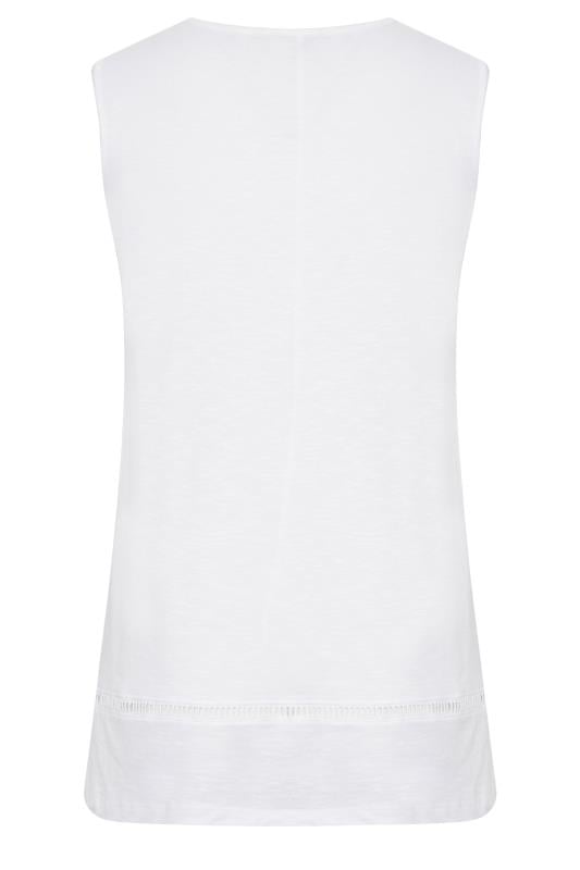 YOURS Curve White Crochet Vest | Yours Clothing 7