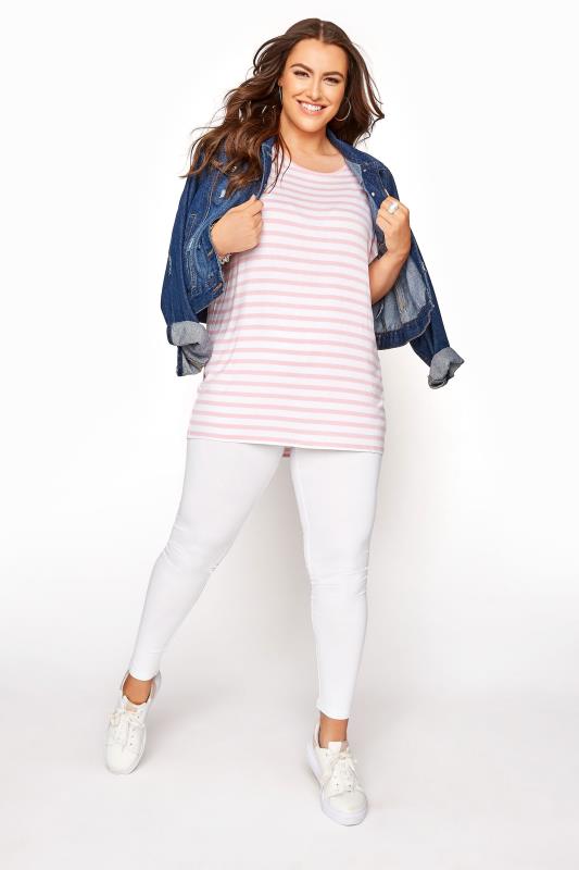 Plus SIze YOURS FOR GOOD White Organic Cotton Leggings | Yours Clothing 1