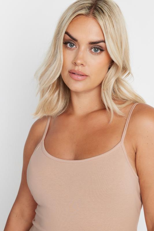 YOURS Plus Size 3 PACK Black & Nude Cami Tops | Yours Clothing  7