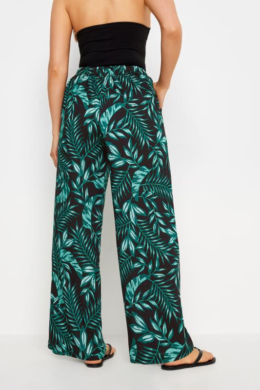 LTS Tall Women's Black Tropical Print Wide Leg Trousers | Long Tall Sally 4