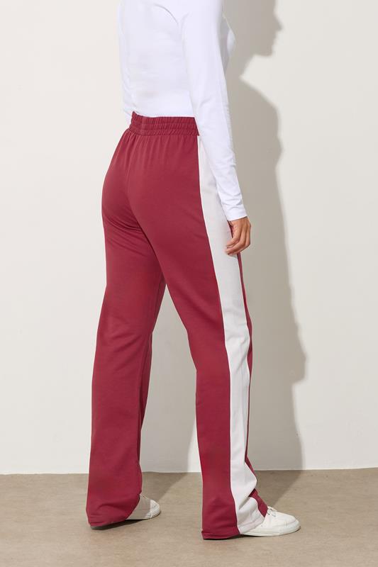 LTS Tall Red Side Stripe Fitted Straight Leg Joggers | Long Tall Sally 2