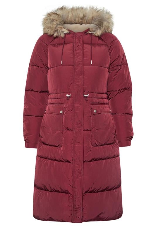 YOURS Plus Size Red Padded Parka Coat | Yours Clothing 6