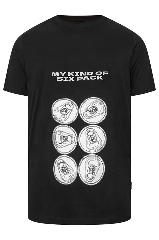 BadRhino Big & Tall Black 'Six Pack' Graphic T-Shirt | BadRhino 5