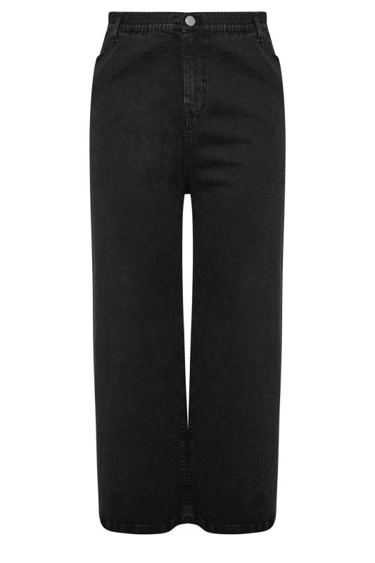 YOURS Plus Size Black Wide Leg Slouchy Jeans | Yours Clothing 7